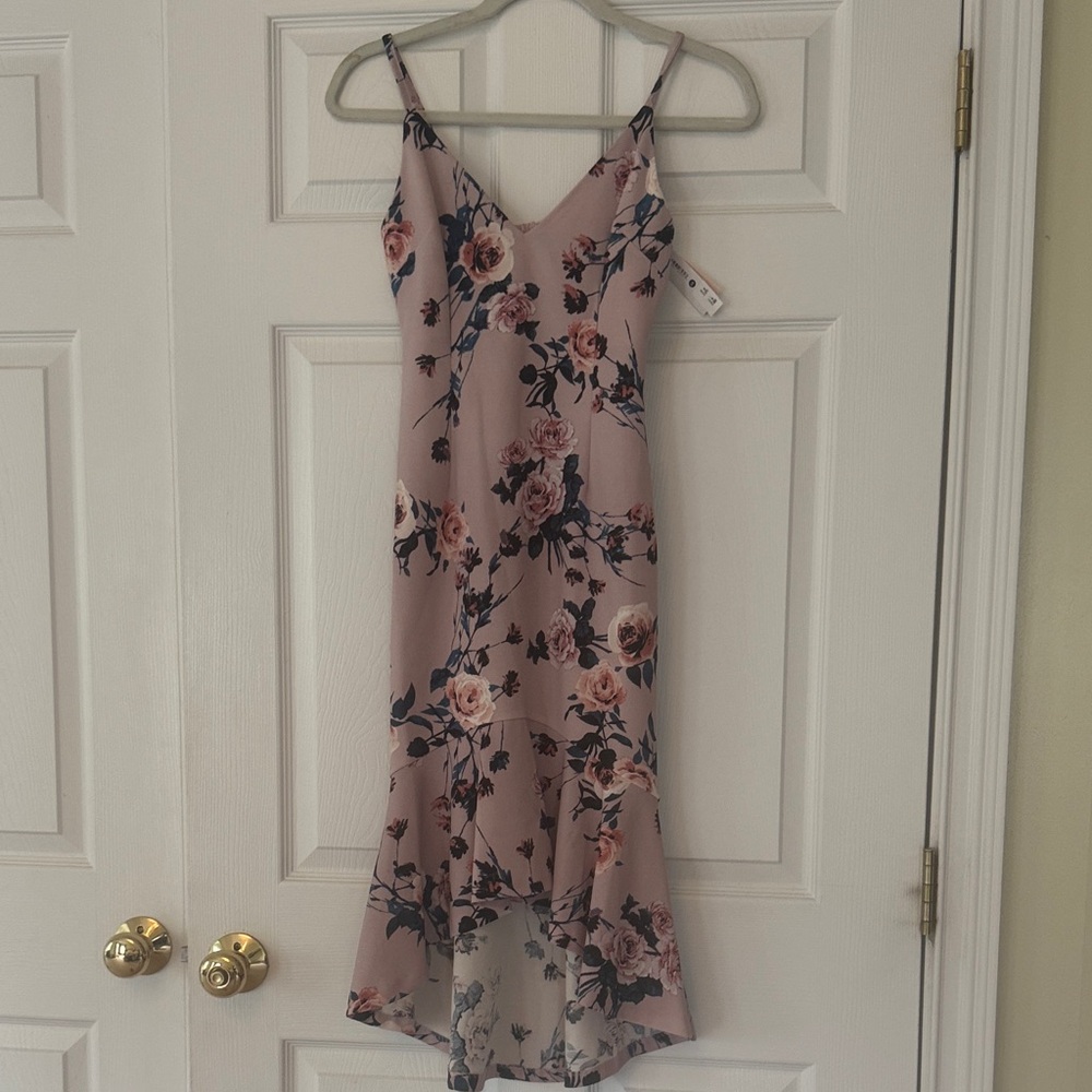 Aqua High Low Dress in Elegant Pink